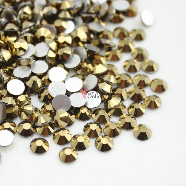 Strasuri din Cristale 100 bucati SC045 Aurii Metalizat 1.3mm